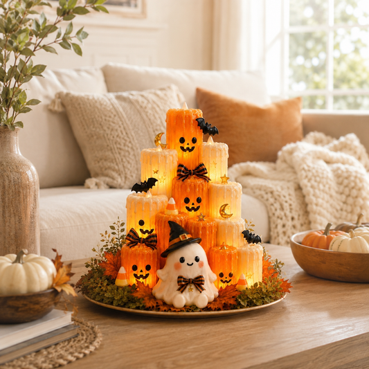 Halloween LED Pumpkin & Ghost Tabletop Centrepiece